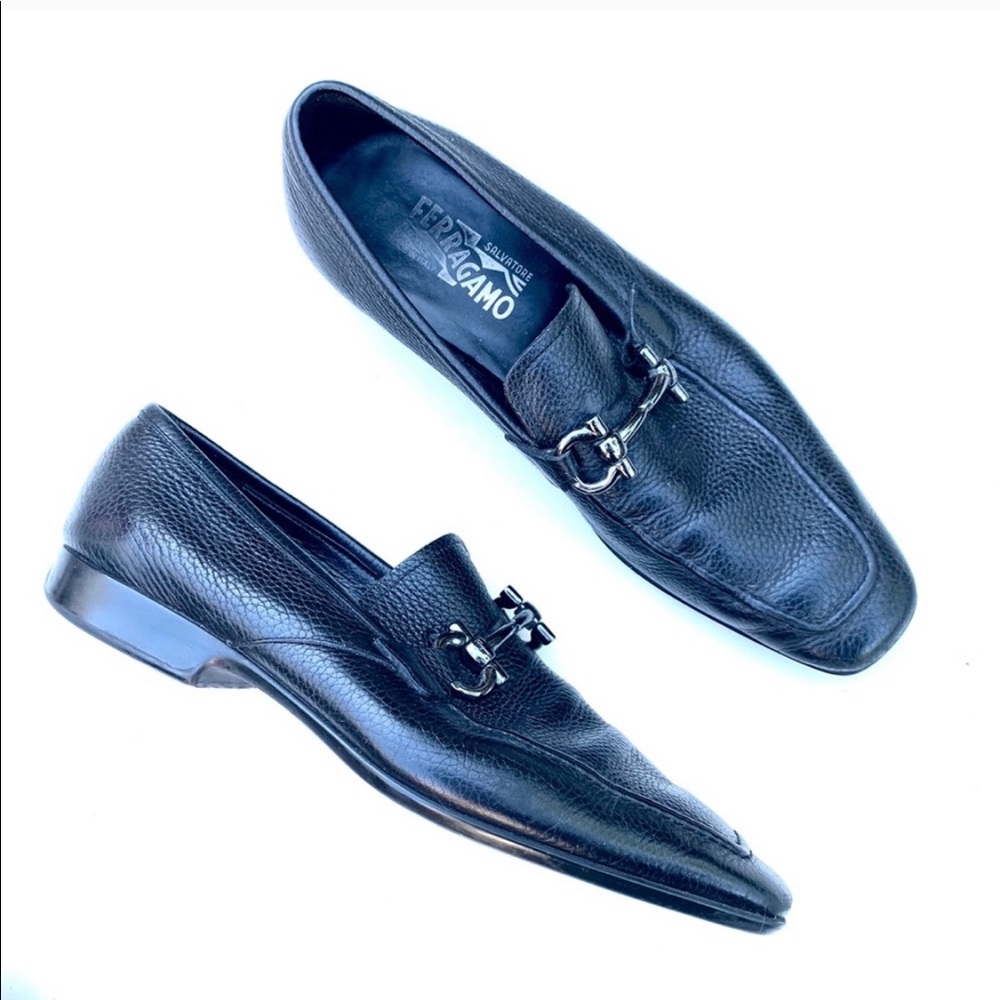 Salvatore Ferragamo Black Loafers-Gently Loved